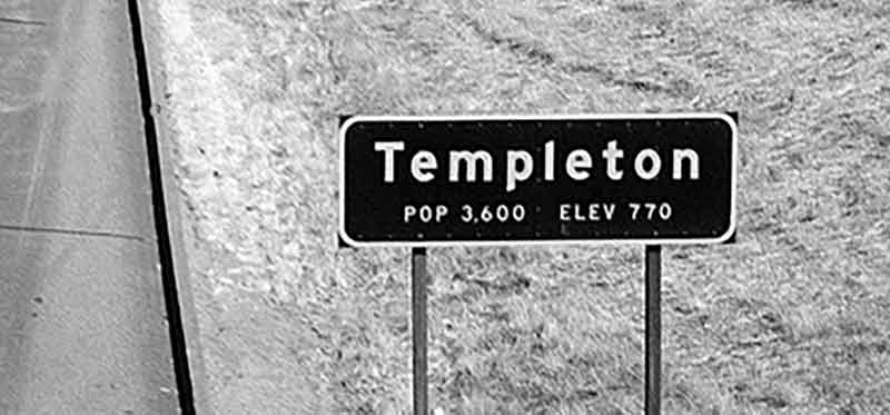 Population Freeway Sign 3600 Templeton CA