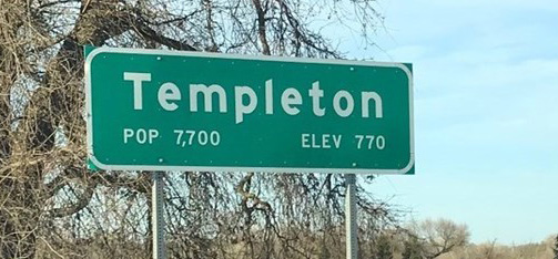 Population Freeway Sign 7700 - Templeton CA
